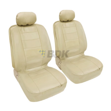 Motor Trend Front Car Seat Cover for Low-Back Buckets Seats (4pc) - Beige SC-4930-BG